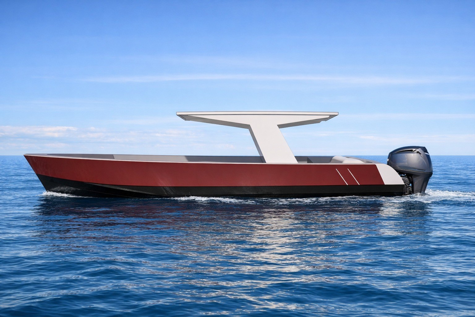 Projeto e construção de embarcação representando serviços de engenharia naval